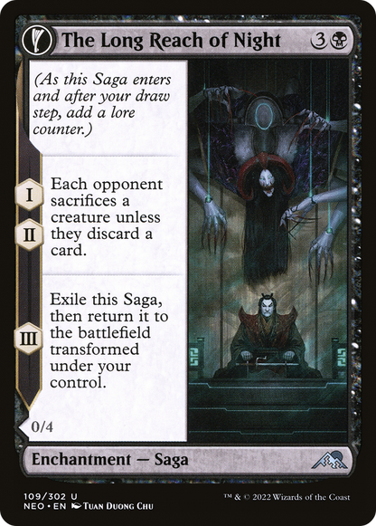 La Longue Portée de la Nuit // Animus de la Portée de la Nuit (NEO-109) - Kamigawa : Neon Dynasty : (fandfc) Foil 