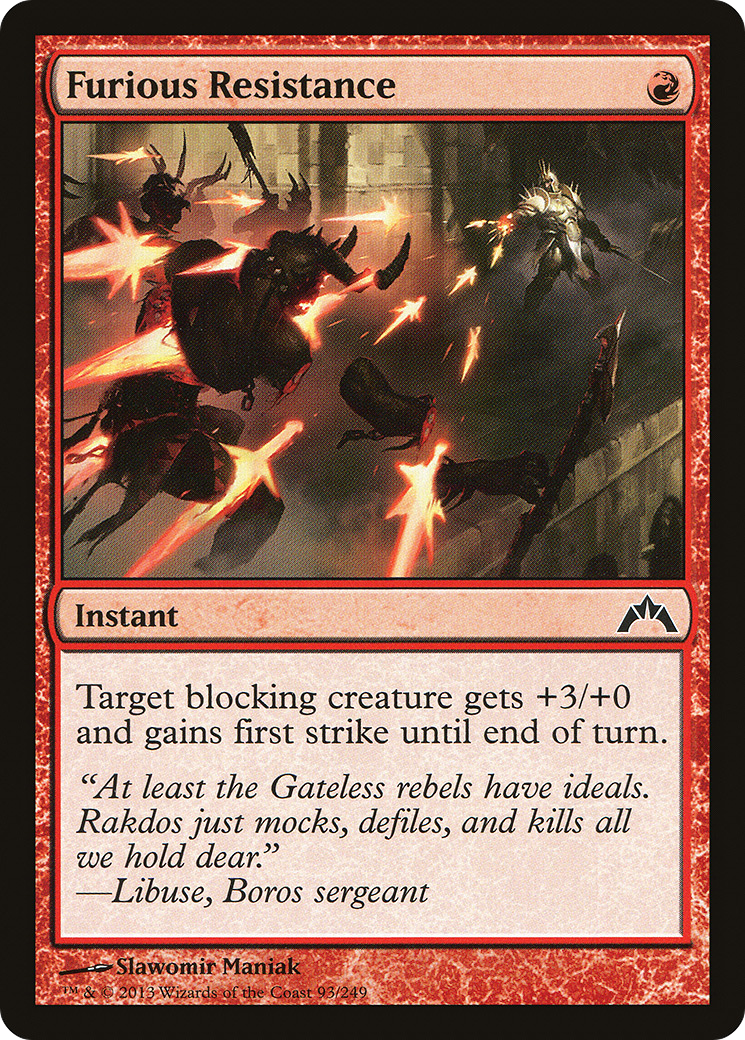 Résistance furieuse (GTC-093) - Gatecrash Foil 
