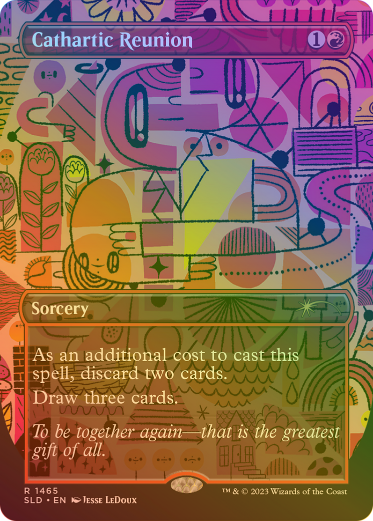 Cathartic Reunion (Rainbow Foil) (SLD-1465★) - Secret Lair Drop (Borderless) Foil