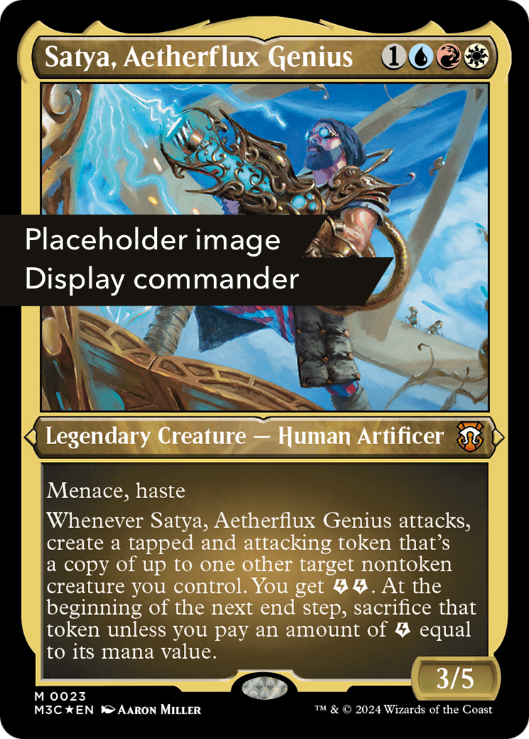 Satya, génie de l'Aetherflux (M3C-150) - Modern Horizons 3 Commander Etched Foil 