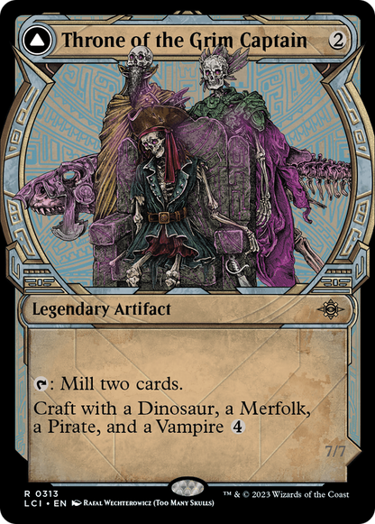 Le Trône du Capitaine Sinistre // Le Capitaine Sinistre (LCI-313) - Les Cavernes Perdues d'Ixalan : (Vitrine) Feuille 