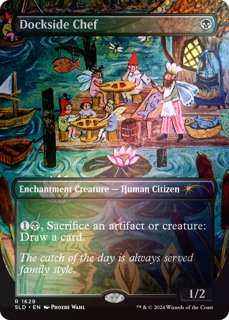 Dockside Chef (Rainbow Foil) (SLD-1629★) - Secret Lair Drop (Borderless) Foil
