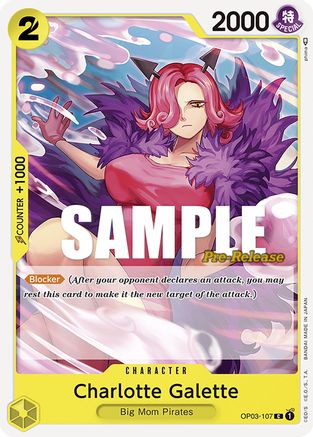 Charlotte Galette (OP03-107) - Cartes de pré-lancement Pillars of Strength 