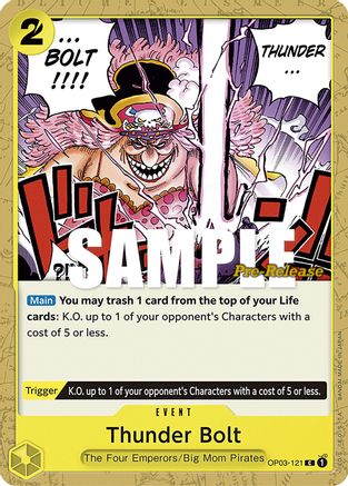 Thunder Bolt (OP03-121) - Cartes de pré-lancement Pillars of Strength 