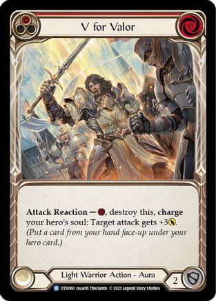 V pour Valor (Rouge) (DTD060) - Feuille arc-en-ciel Dusk till Dawn 