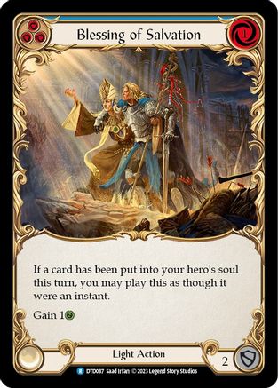 Bénédiction du salut (bleu) (DTD087) - Feuille arc-en-ciel Dusk till Dawn 