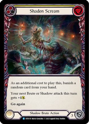 Shaden Scream (jaune) (DTD119) - Feuille arc-en-ciel Dusk till Dawn 