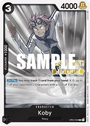 Koby (Juge) (OP02-098) - Cartes promotionnelles One Piece Foil 