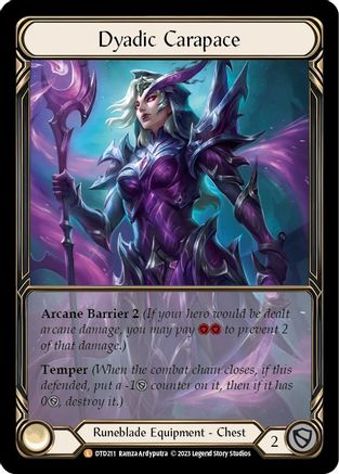 Carapace dyadique (Extended Art) (DTD211) - Dusk till Dawn Cold Foil 