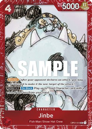 Jinbe (Collection de cartes premium - Édition ONE PIECE FILM RED -) (OP01-014) - Cartes promotionnelles One Piece Foil 