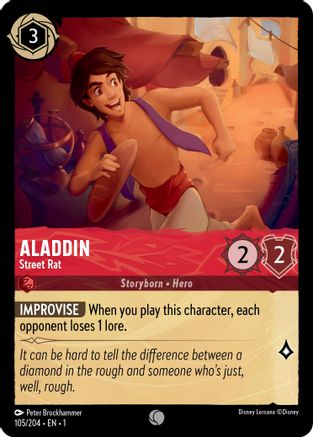 Aladdin - Street Rat (105/204) - Le premier chapitre Cold Foil 