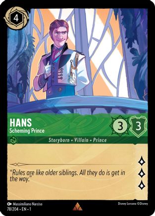 Hans - Prince intrigant (78/204) - Le premier chapitre, Cold Foil 