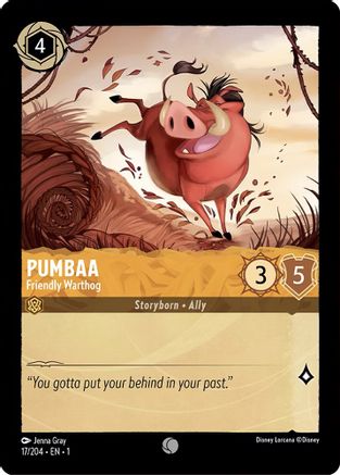 Pumbaa - Warthog amical (17/204) - Le premier chapitre Cold Foil 