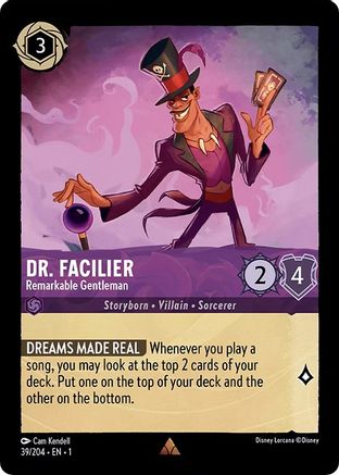 Dr. Facilier - Remarkable Gentleman (39/204) - Le premier chapitre Cold Foil 