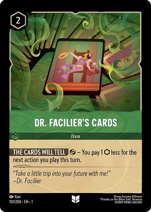 Cartes du Dr Facilier (101/204) - Le premier chapitre, feuille froide 