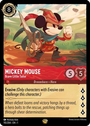 Mickey Mouse - Brave Little Tailor (115/204) - The First Chapter Cold Foil