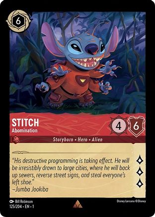 Stitch - Abomination (125/204) - Le premier chapitre Cold Foil 