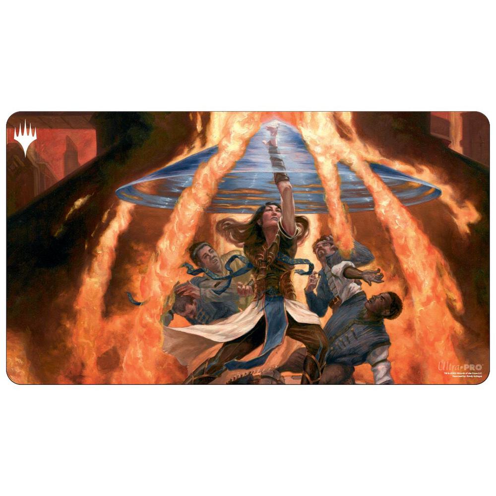 Tapis de jeu standard Ultra Pro - Commander Masters Fierce Guardianship Blue pour Magic: The Gathering