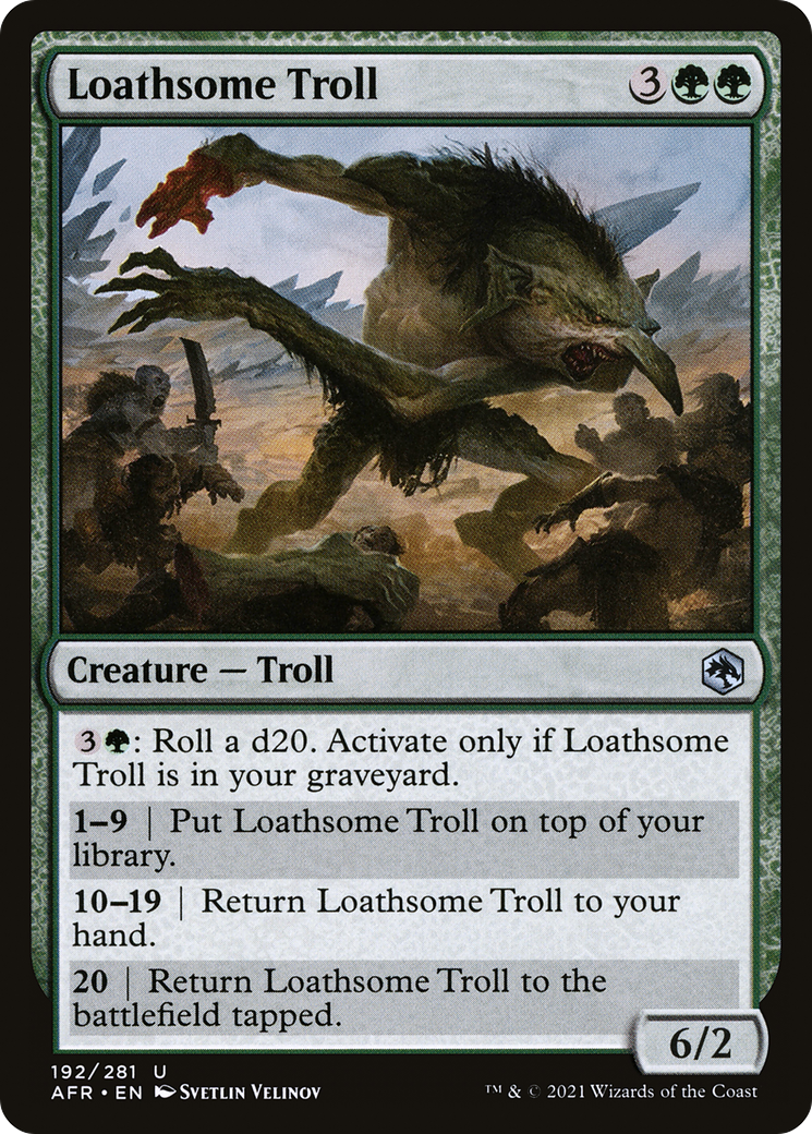 Loathsome Troll (AFR-192) - Adventures in the Forgotten Realms Foil