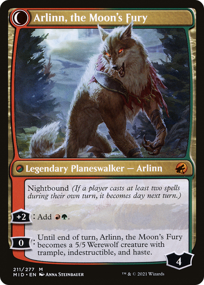Arlinn, the Pack's Hope (MID-211) - Innistrad: Midnight Hunt: (Double Faced Transform)