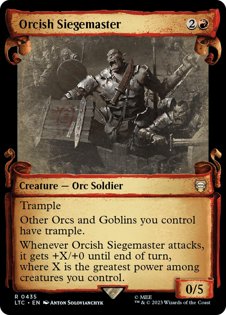 Orcish Siegemaster (Showcase Scrolls) (LTC-435) - Tales of Middle-earth Commander: (Showcase)