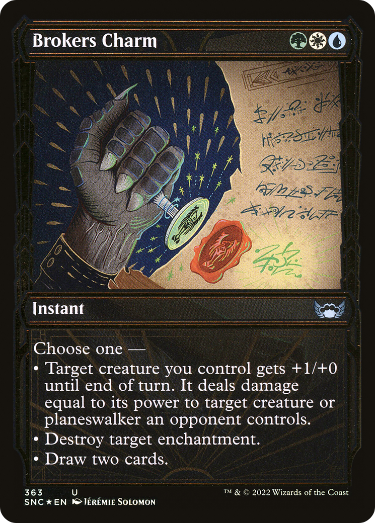 Charme de courtier (SNC-363) - Rues de New Capenna : (Vitrine) Feuille 