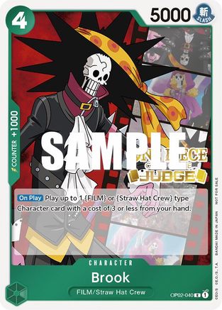 Brook (Judge Pack Vol. 2) (OP02-040) - Cartes promotionnelles One Piece Foil 