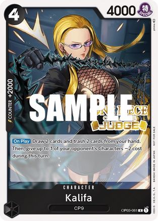 Kalifa (Judge Pack Vol. 2) (OP03-081) - Cartes promotionnelles One Piece Foil 