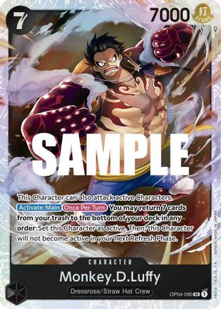 Monkey.D.Luffy (090) (OP04-090) - Royaumes de l'Intrigue 