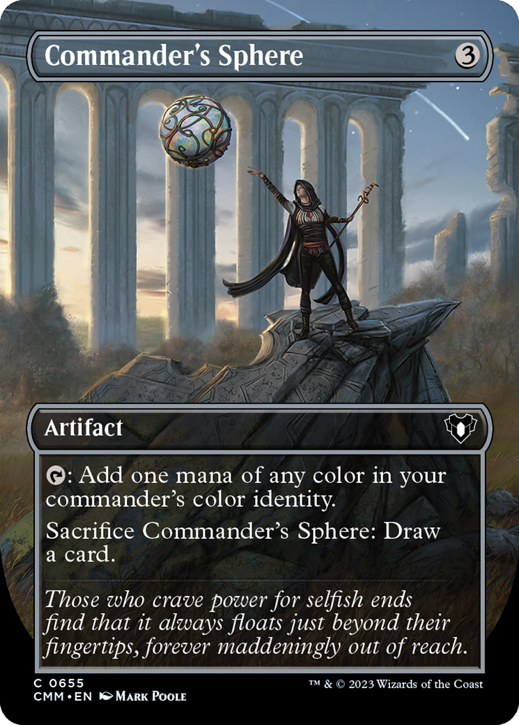 Commander's Sphere (Borderless) (CMM-655) - Commander Masters (Borderless) Foil