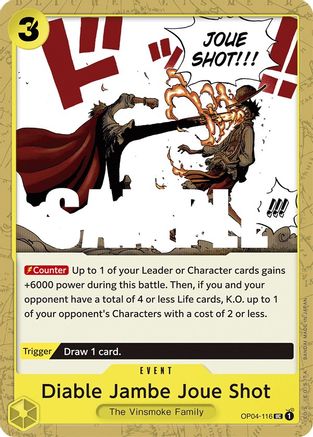 Diable Jambe Joue Shot (OP04-116) - Les Royaumes de l'Intrigue 