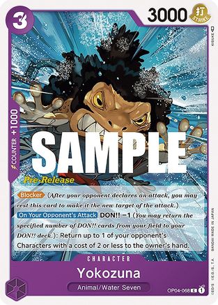 Yokozuna (OP04-068) - Cartes de pré-sortie des Royaumes de l'Intrigue 