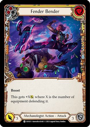 Fender Bender (Yellow) (EVO211) - Bright Lights Rainbow Foil