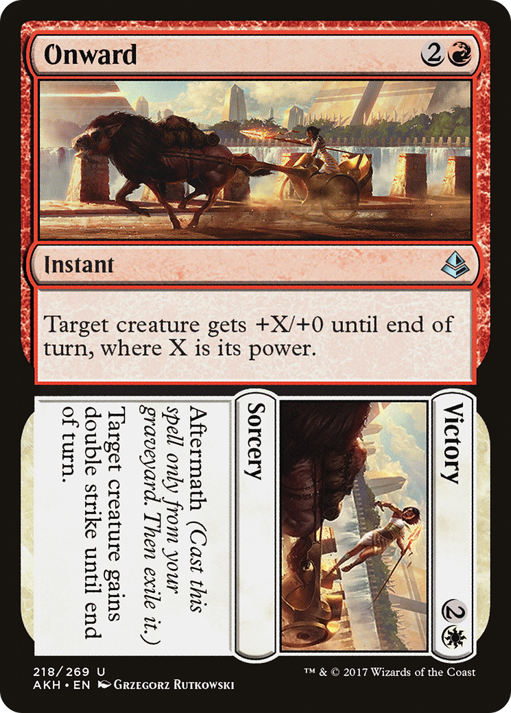 En avant // Victoire (AKH-218) - Amonkhet Foil 