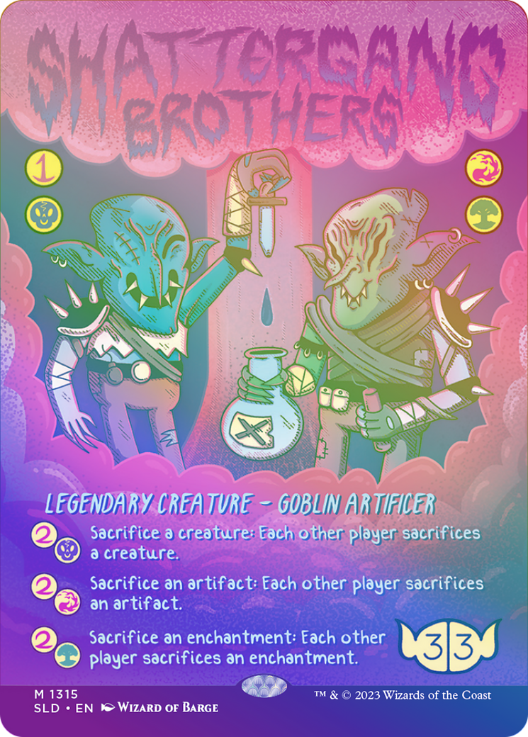 Shattergang Brothers (Rainbow Foil) (SLD-1315★) - Secret Lair Drop (Borderless) Foil