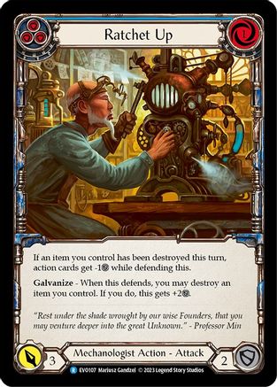 Ratchet Up (Blue) (EVO107) - Bright Lights Rainbow Foil