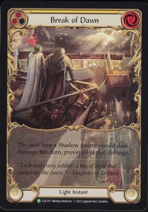 Break of Dawn (Jaune) - LGS170 (LGS170) - Chair et Sang : Cartes promotionnelles Rainbow Foil 