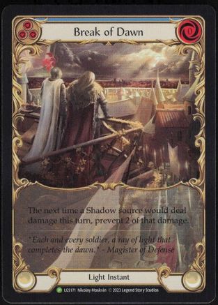 Break of Dawn (Bleu) - LGS171 (LGS171) - Chair et Sang : Cartes promotionnelles Rainbow Foil 