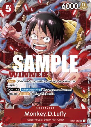 Monkey.D.Luffy (Pack Gagnant Vol. 5) (ST01-012) - Cartes promotionnelles One Piece Foil