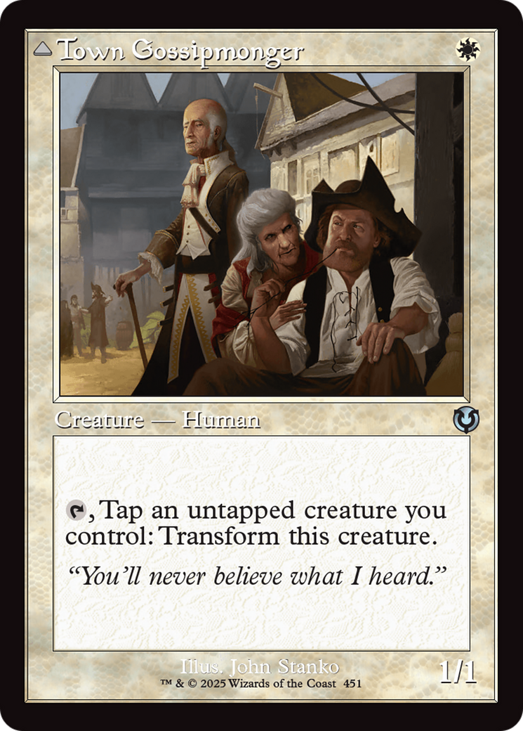 Town Gossipmonger // Incited Rabble (cadre rétro) (INR-451) - Innistrad Remastered Foil 