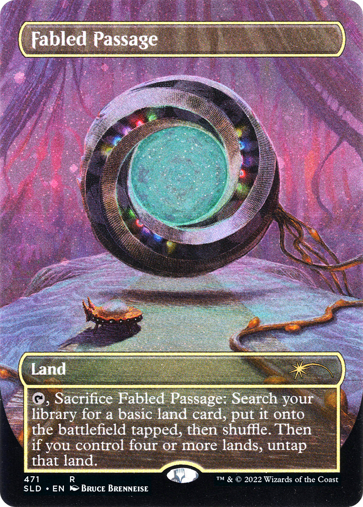 Fabled Passage (Borderless) (Galaxy Foil) (SLD-471) - Secret Lair Drop (Borderless) Foil
