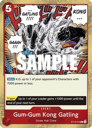 Gum-Gum Kong Gatling (ST10-016) - Ultra Deck : Les Trois Capitaines Foil 