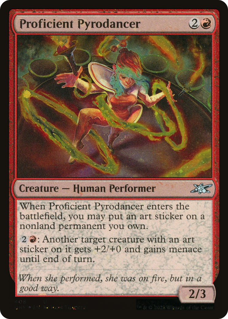 Proficient Pyrodancer (Galaxy Foil) (UNF-406) - Unfinity Foil
