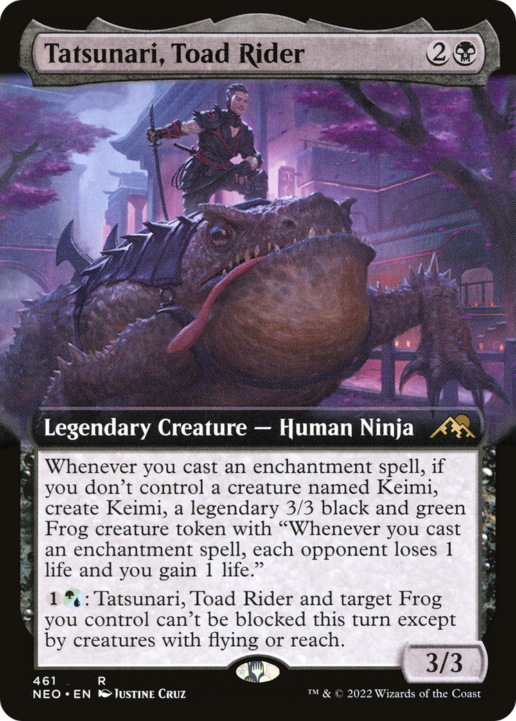 Tatsunari, Toad Rider (NEO-461) - Kamigawa : Neon Dynasty : (Art étendu) 