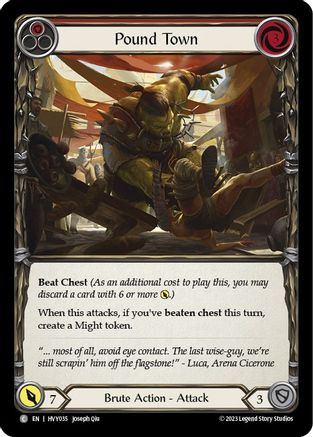 Pound Town (rouge) (HVY035) - Heavy Hitters Rainbow Foil 