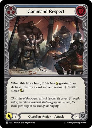 Command Respect (Bleu) (HVY073) - Heavy Hitters Rainbow Foil 
