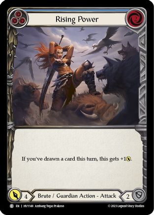 Rising Power (Bleu) (HVY148) - Feuille arc-en-ciel Heavy Hitters 