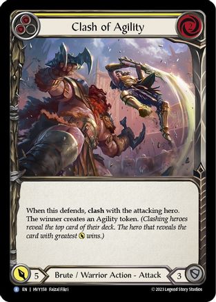 Clash of Agility (jaune) (HVY158) - Heavy Hitters Rainbow Foil 