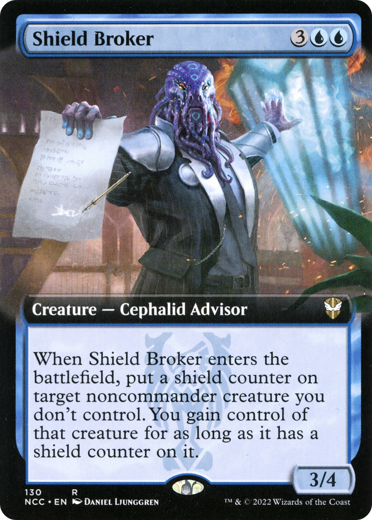 Shield Broker (Extended Art) (NCC-130) - New Capenna Commander: (Extended Art)