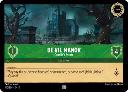 De Vil Manor - Domaine de Cruella (100/204) - Dans les Inklands Cold Foil 